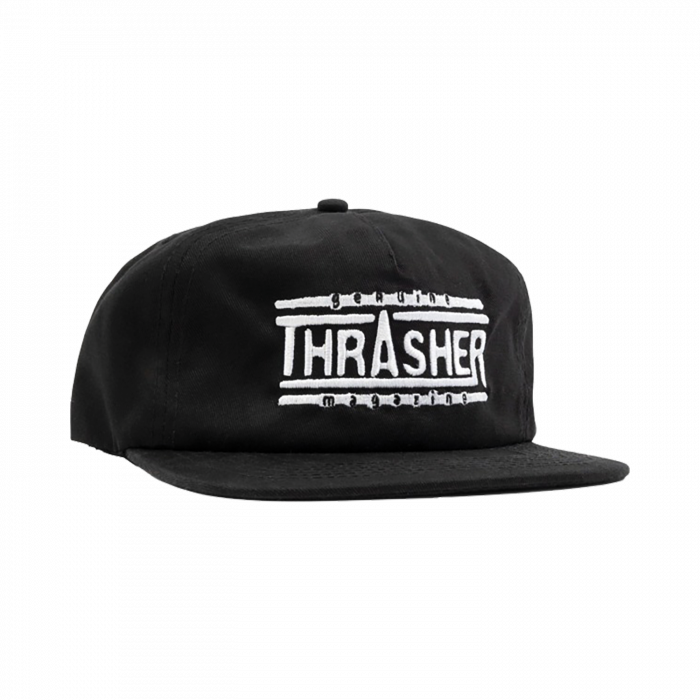 Thrasher Genuine Logo Hat Adj-Black/Wht