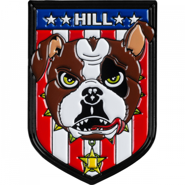 Pwl/P Lapel Pin Hill Bulldog Red