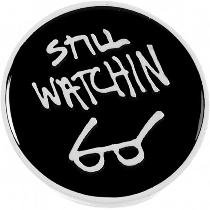 Thrasher Still Watchin Lapel Pin Blk/Wht