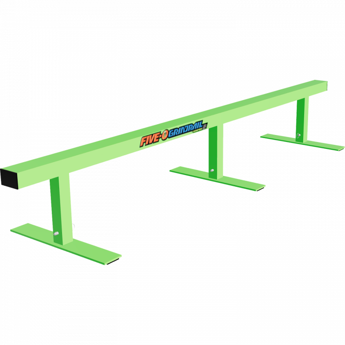 RAMPTECH 5-0 GRIND RAIL - SQUARE TUBE 79" GREEN