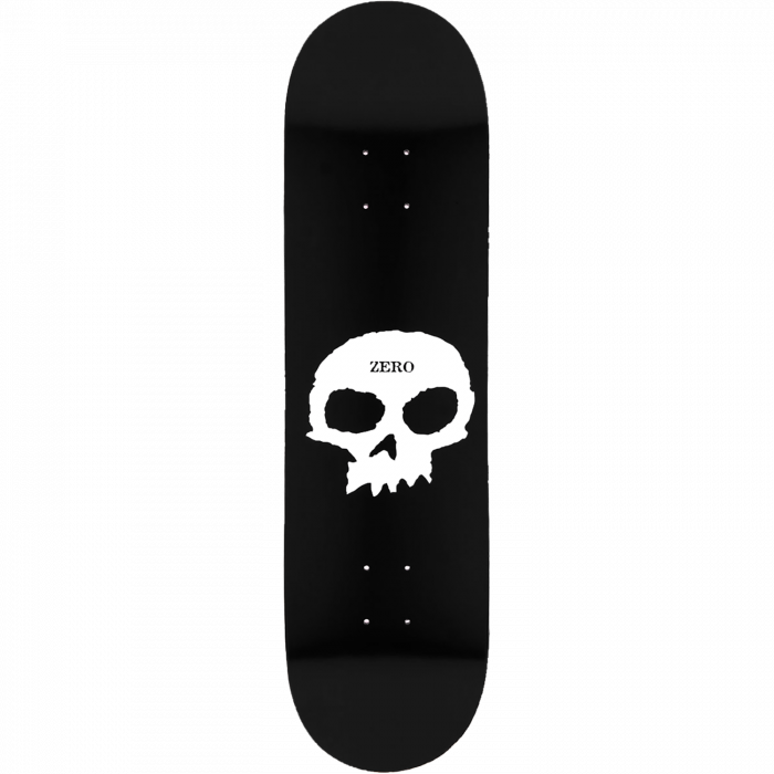 ZERO SINGLE SKULL DECK-8.5 BLK/WHT