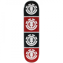 EL QUADRANT DECK-8.0 WHT W/BLK/RED