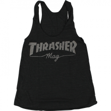 Thrasher Girls Mag Logo Racerback Tank L-Blk Hthr.