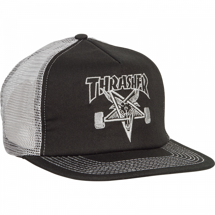 Thrasher Sk8 Goat Mesh Hat Adj-Black/Silver