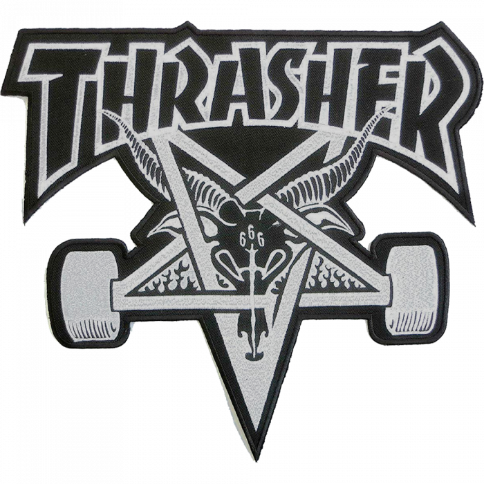 Thrasher Sk8-Goat Patch Blk/Sil