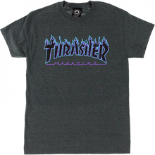 Thrasher Flame Ss S-Dk.Grey Heather/Blue