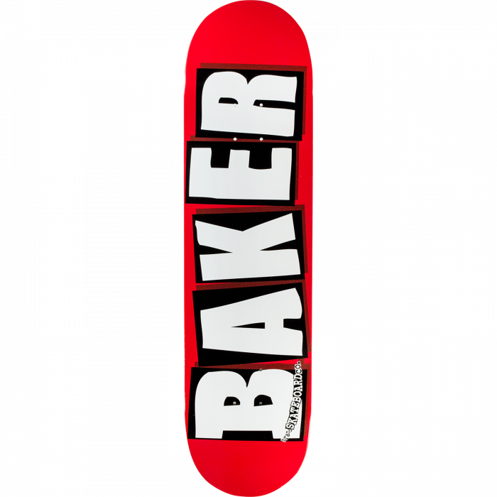 BAKER BRAND LOGO DECK-8.25 RED/WHITE