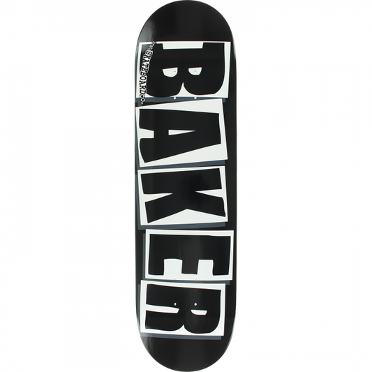 BAKER BRAND LOGO DECK-8.0 BLK/WHT