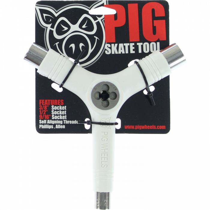 PIG SKATE TOOL-WHITE tri-socket/threader