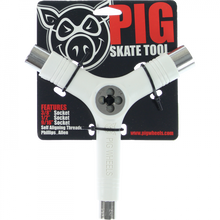 PIG SKATE TOOL-WHITE tri-socket/threader