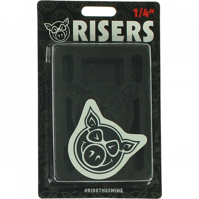 PIG PILES 1/4" HARD RISERS BLACK single set