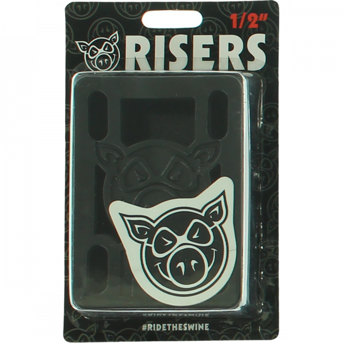PIG PILES 1/2" HARD RISERS BLACK single set