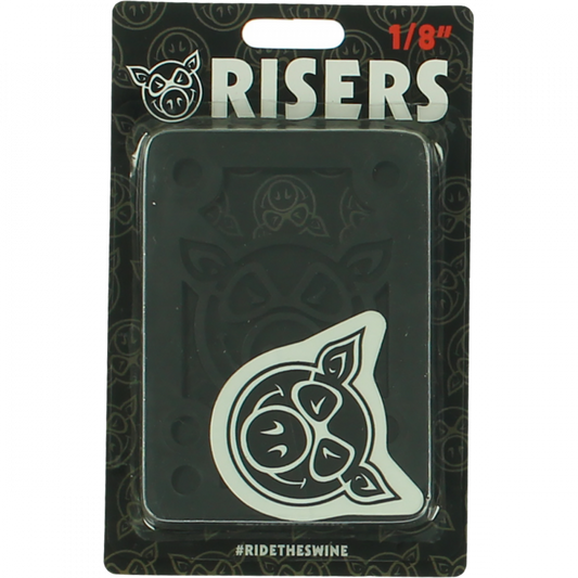PIG PILES 1/8" HARD RISERS BLACK single set