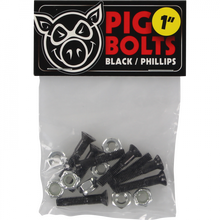PIG BLACK PHILLPS HARDWARE SET 1" BLK/SIL