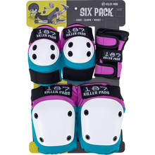 187 6-PACK PAD SET L/XL-PINK/TEAL