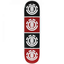 EL QUADRANT DECK-7.5 WHT W/BLK/RED