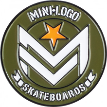 Mini Logo Chevron Lapel Pin Army/Wht