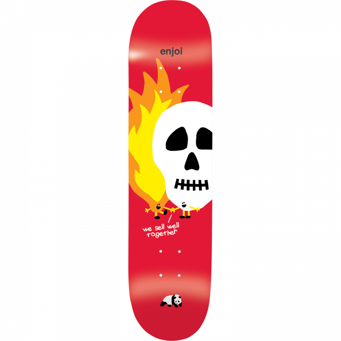 ENJOI SKULLS AND FLAMES DECK-8.25 RED hyb