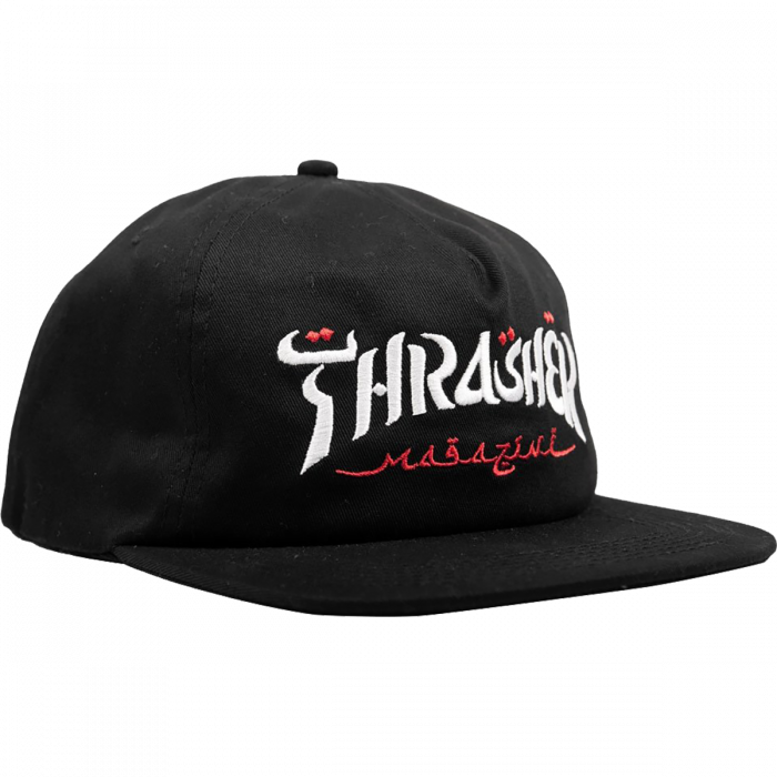 Thrasher Calligraphy Hat Adj-Black