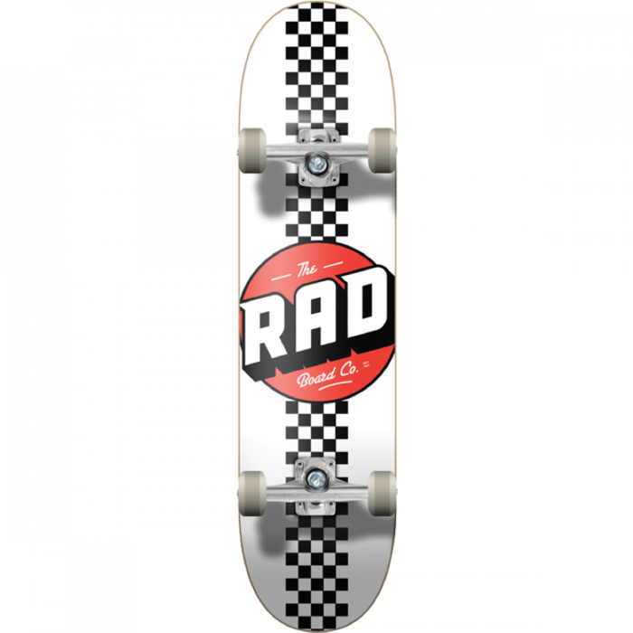 RAD CHECKER STRIPE COMPLETE-7.75 WHT/BLK