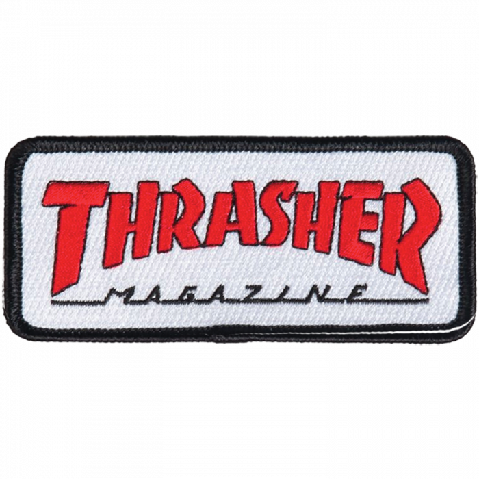 Thrasher Outlined Patch Wht/Red/Blk