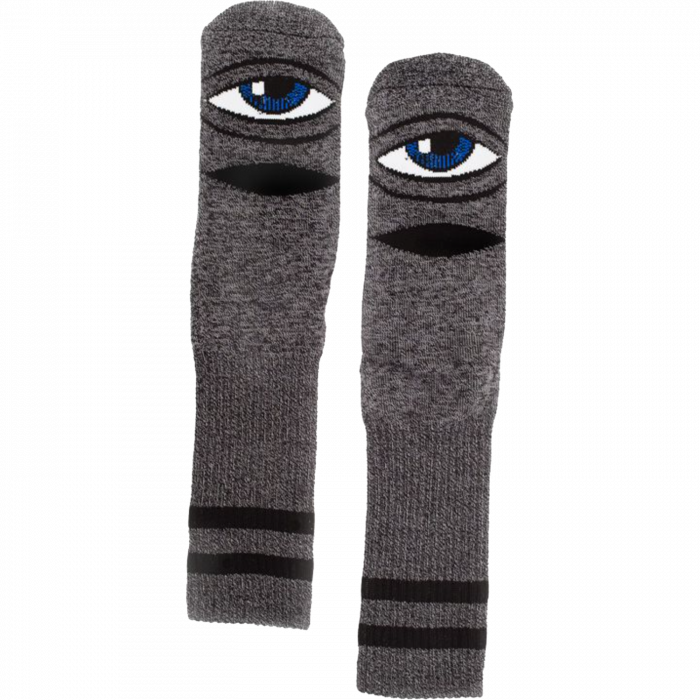 Tm Sect Eye Heather Crew Socks Black 1Pr