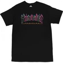 Thrasher Double Flame Neon Ss S-Black
