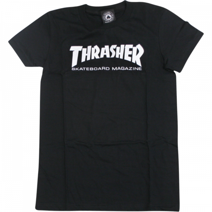 Thrasher Mag Logo Girls Ss Xs-Black
