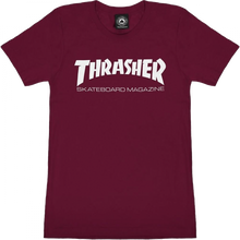 Thrasher Mag Logo Girls Ss Xs-Maroon