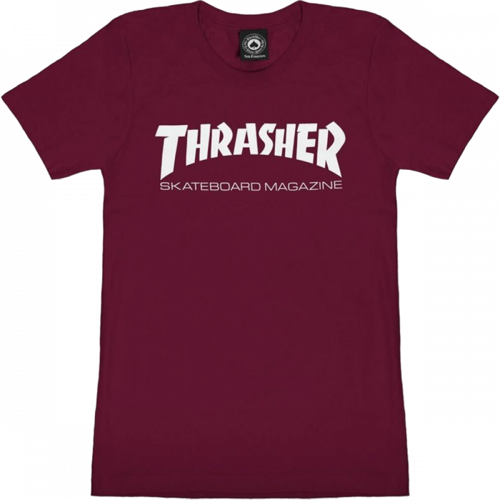 Thrasher Mag Logo Girls Ss M-Maroon