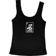 Lowcard Rattler Card Lace Trimmed Tank Top Xs-Blk