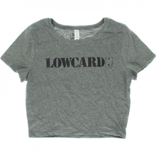 Lowcard Logo Crop Top Xs/S-Heather Grey/Blk