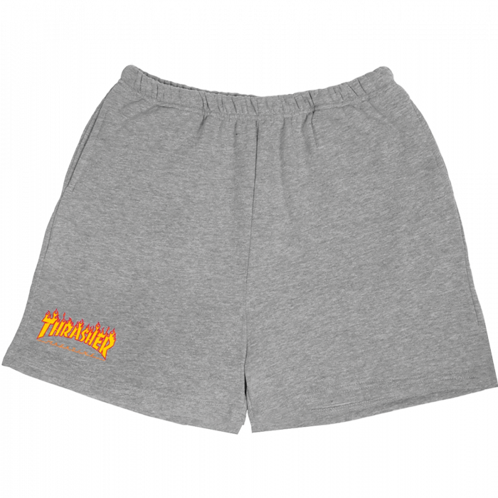 Thrasher Girls Flame P.E Shorts Xs-Heather Grey