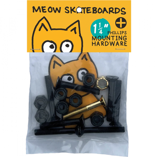 MEOW 1.25" PHILLIPS HARDWARE SET BLK/YEL