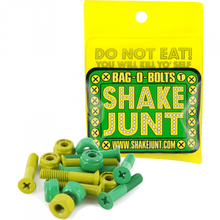 SJ BAG-O-BOLTS ALL GRN & YEL 1" PHILLIPS 1set
