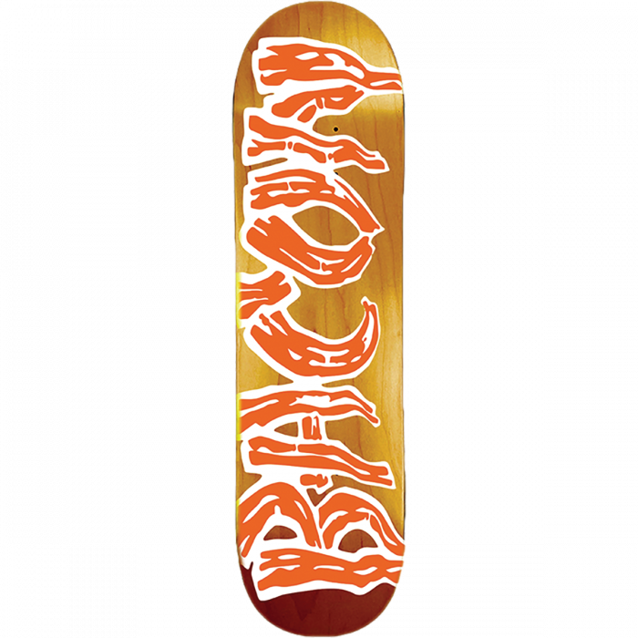 BACON LOGO DECK-8.25 ASST.STAIN/ORANGE LOGO