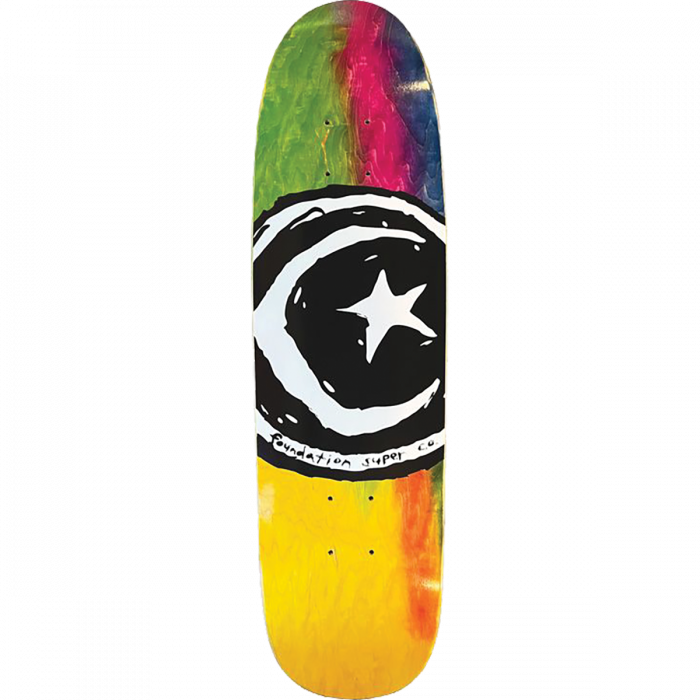 FOUND STAR AND MOON DYED DECK-8.0 RAINBOW DYE