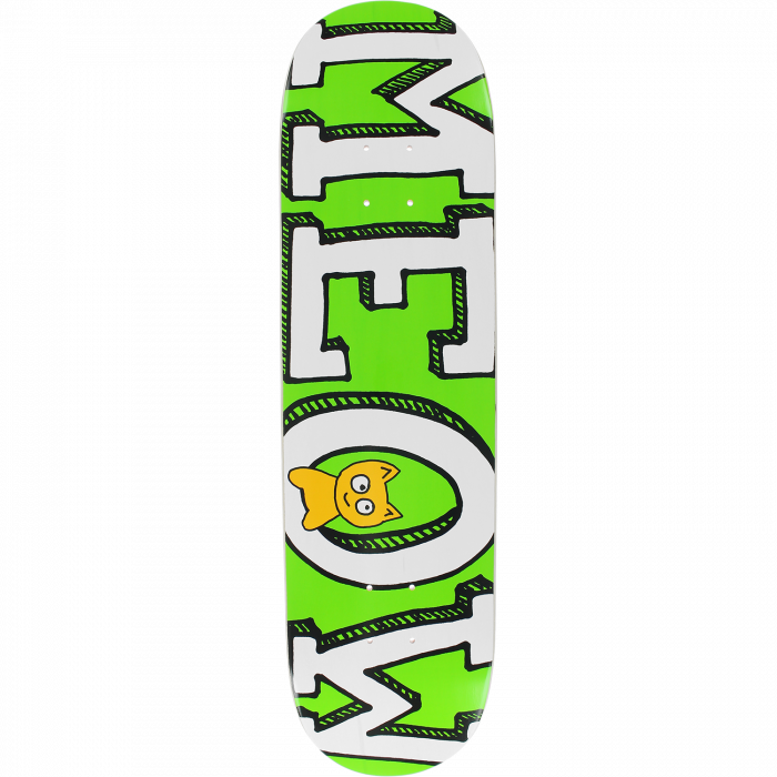 MEOW LOGO DECK-8.25 GREEN