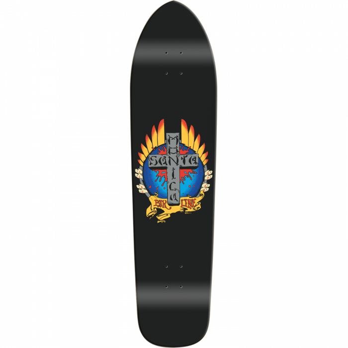 SMA STIGMATA LONGBOARD DECK-9.125X36.5 BLACK DIP