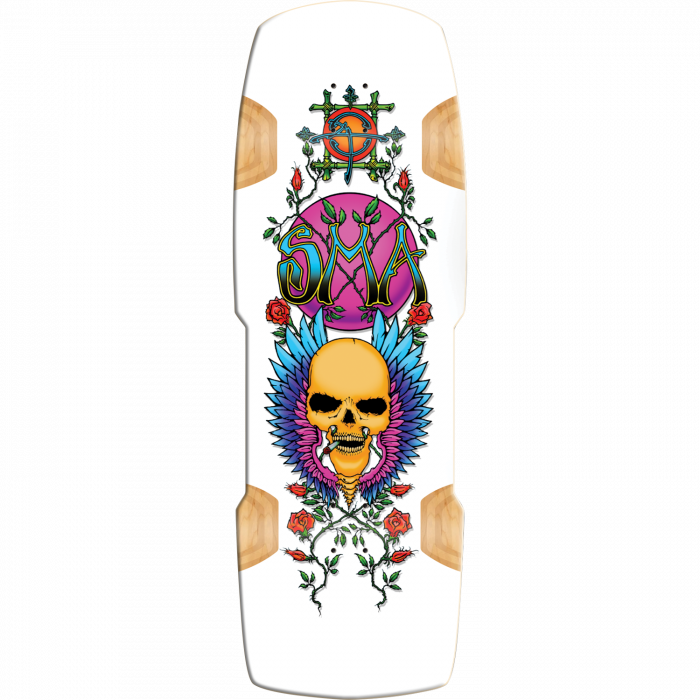 SMA HUMPSTON FLYING SKULL LTD DECK-11X33 WHITE DIP