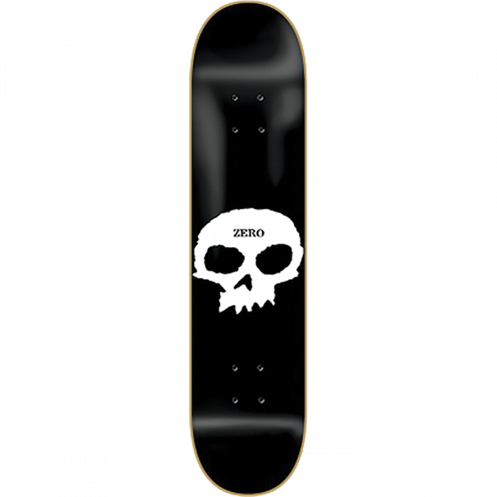 ZERO SINGLE SKULL DECK-7.87 BLK/WHT