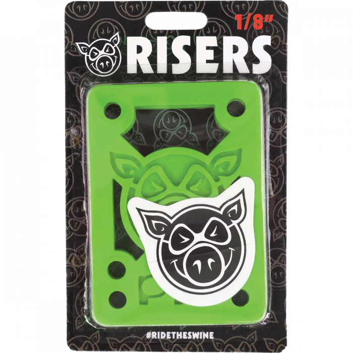 PIG PILES 1/8" HARD RISERS GREEN single set