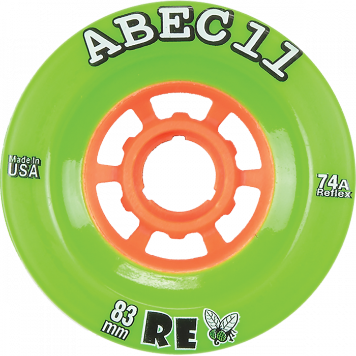 ABEC11 FLYWHEELS REFLY 83mm 74a LIME/ORG