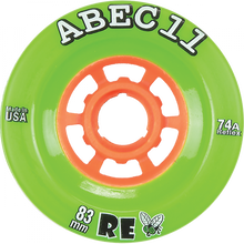 ABEC11 FLYWHEELS REFLY 83mm 74a LIME/ORG