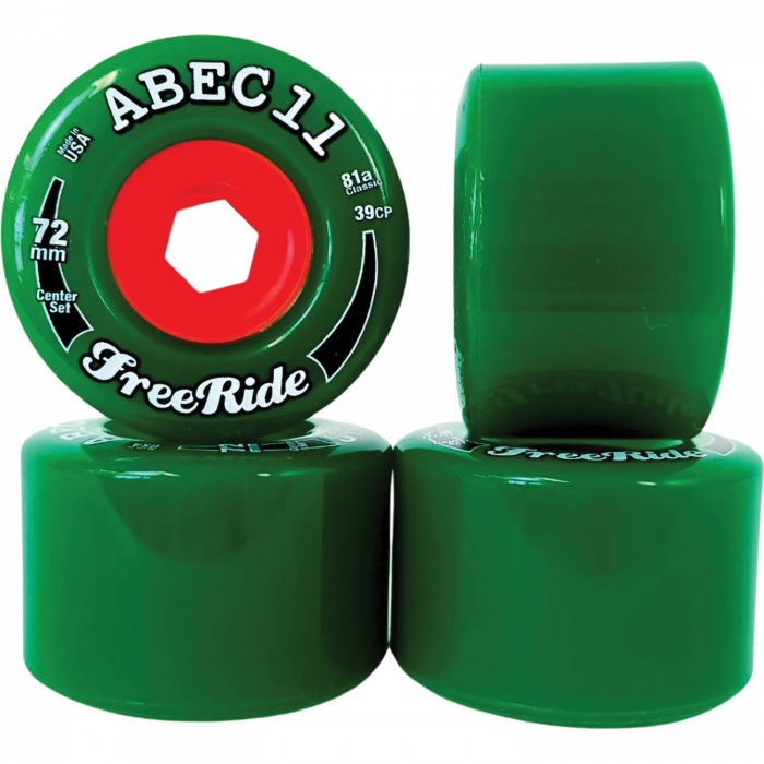 ABEC11 FREERIDE CENTERSET 72mm 81a GREEN/ORG