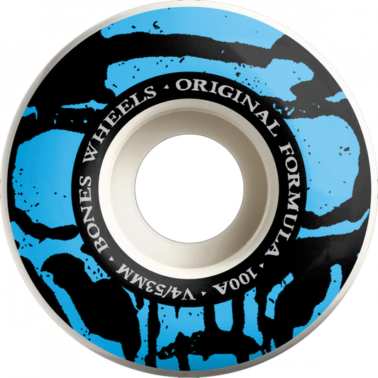 BONES 100's OG V4 MUMMY SKULLS 53mm 100A WHITE