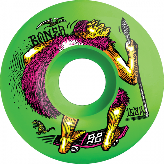 BONES 100's OG V4 NEONDERTHAL 52mm 100A GREEN