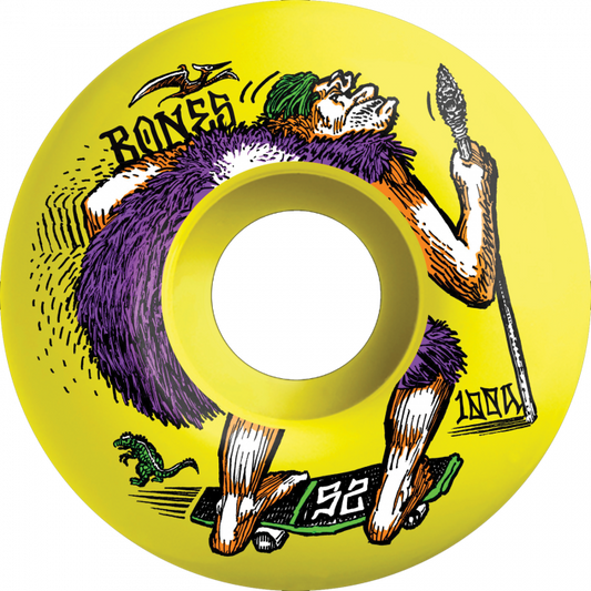 BONES 100's OG V4 NEONDERTHAL 52mm 100A YELLOW
