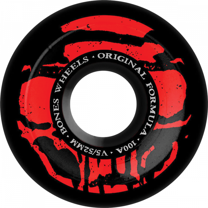 BONES 100's OG V5 MUMMY SKULLS 52mm 100A BLACK