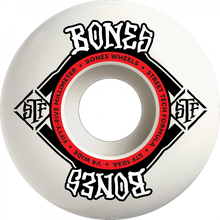 BONES STF V4 SQUARE LOGO 55MM 103A WHT/RED